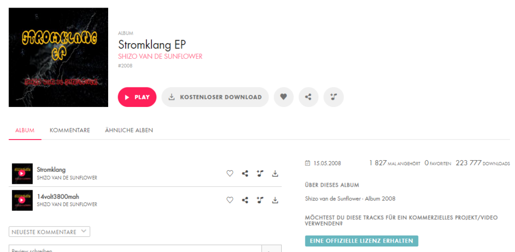 „Electronicum EP“ von Shizo van de Sunflower bei Jamendo erschienen