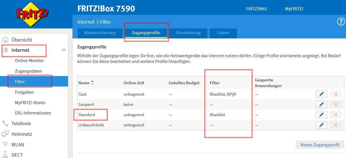 Fritzbox Blockliste