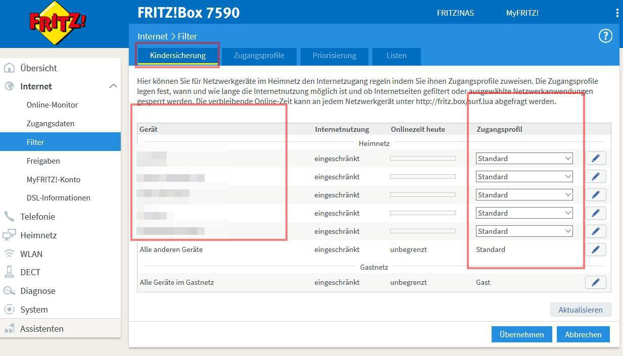 Fritzbox Blockliste