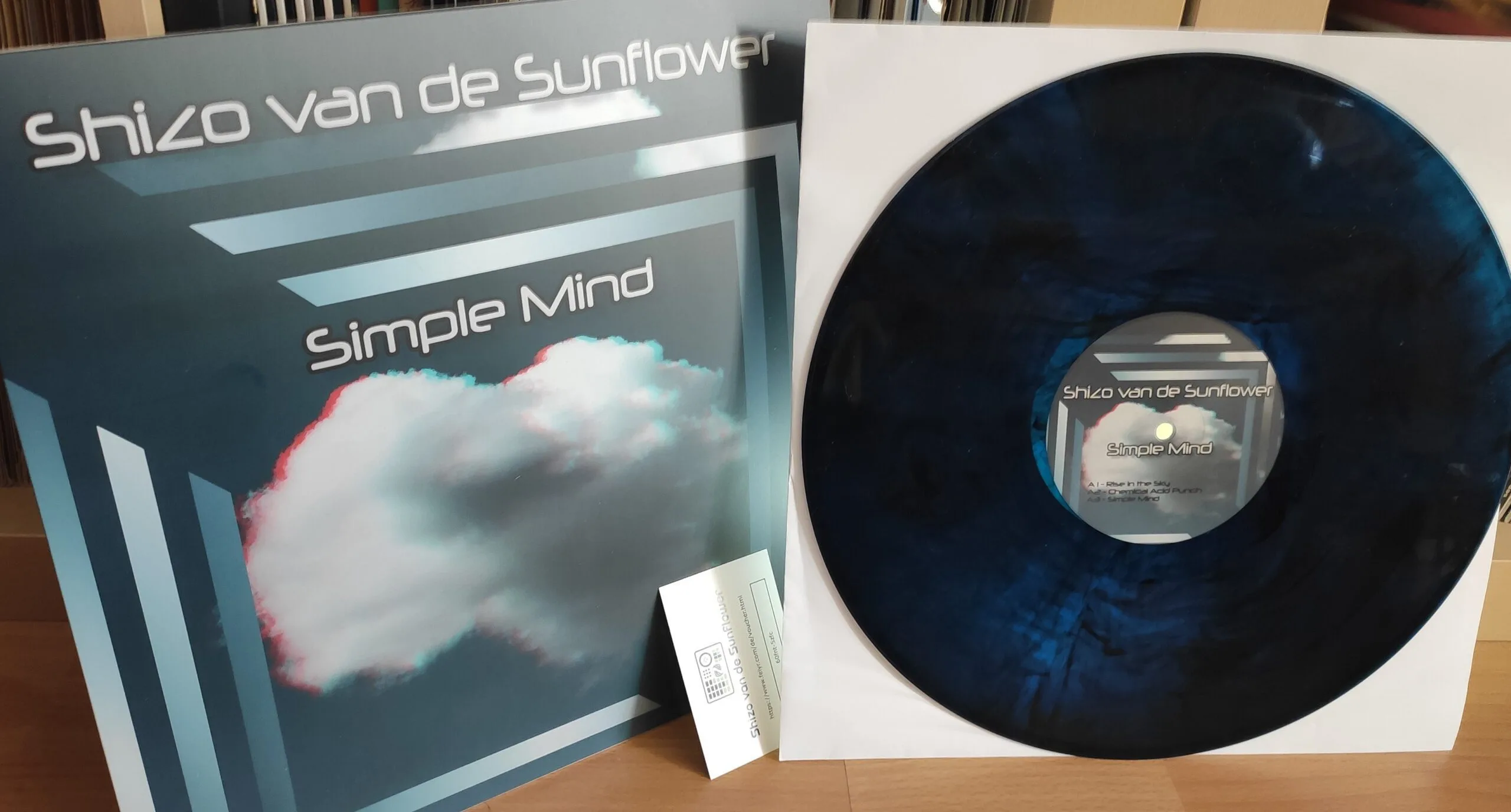 Simple Mind EP Blaue Schallplatte