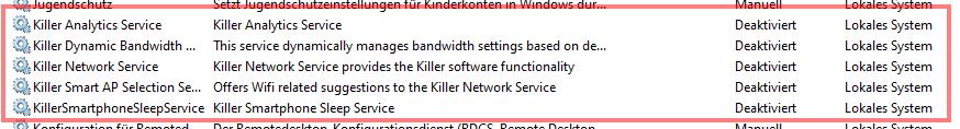 Killer Network Dienste blockieren Windowsupdate 21