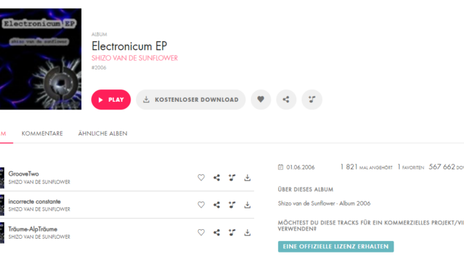 „Electronicum EP“ von Shizo van de Sunflower bei Jamendo erschienen