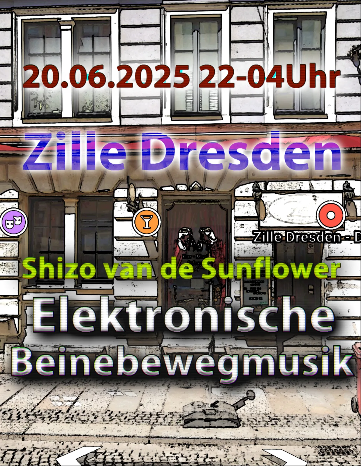 Elektrische Beinbewegmusik House und Techno | Zille Dresden