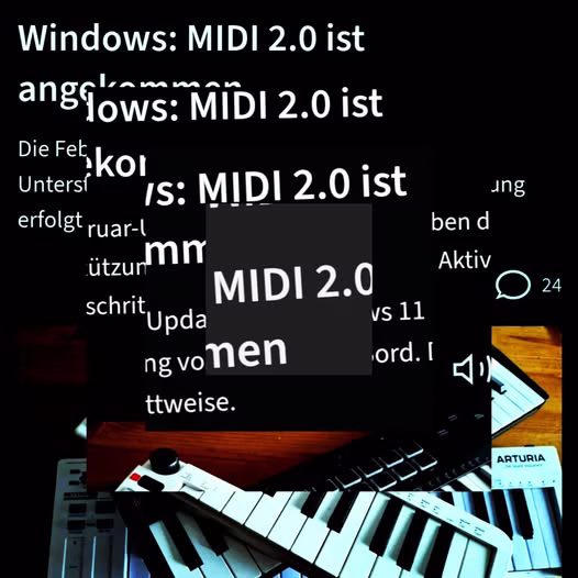 Midi 2.0 unter Windows 10 aktivieren | Filmproduktion, Imagefilm, Medienproduktion, Musik, Musikproduktion, Retro Gaming, Shizo van de Sunflower, Vertonung 2 Midi 2.0 unter Windows 10 aktivieren